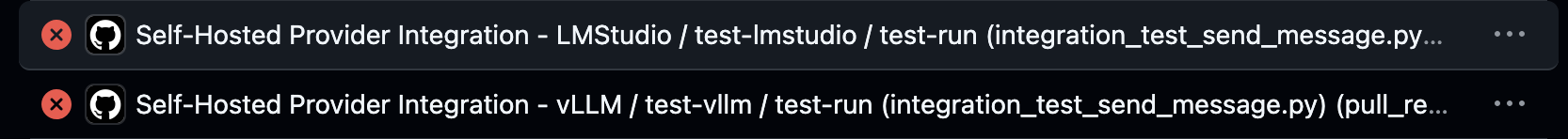 failed tests